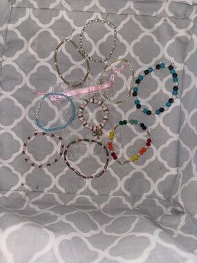 Designs By Daisy - Handmade Multicolor-Bead Bracelet set for Women, Men, Kids